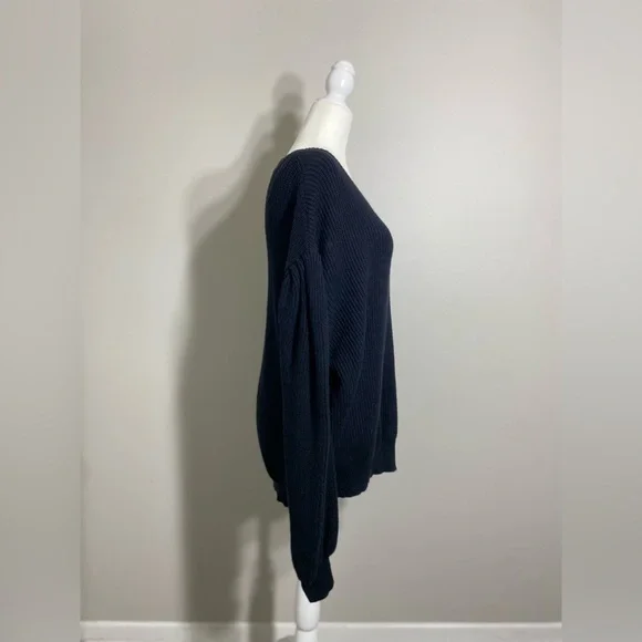 3XL debut Black Long Sleeve Heavyweight Warm Comfy Ribbed Sweater - Picture 3 of 5